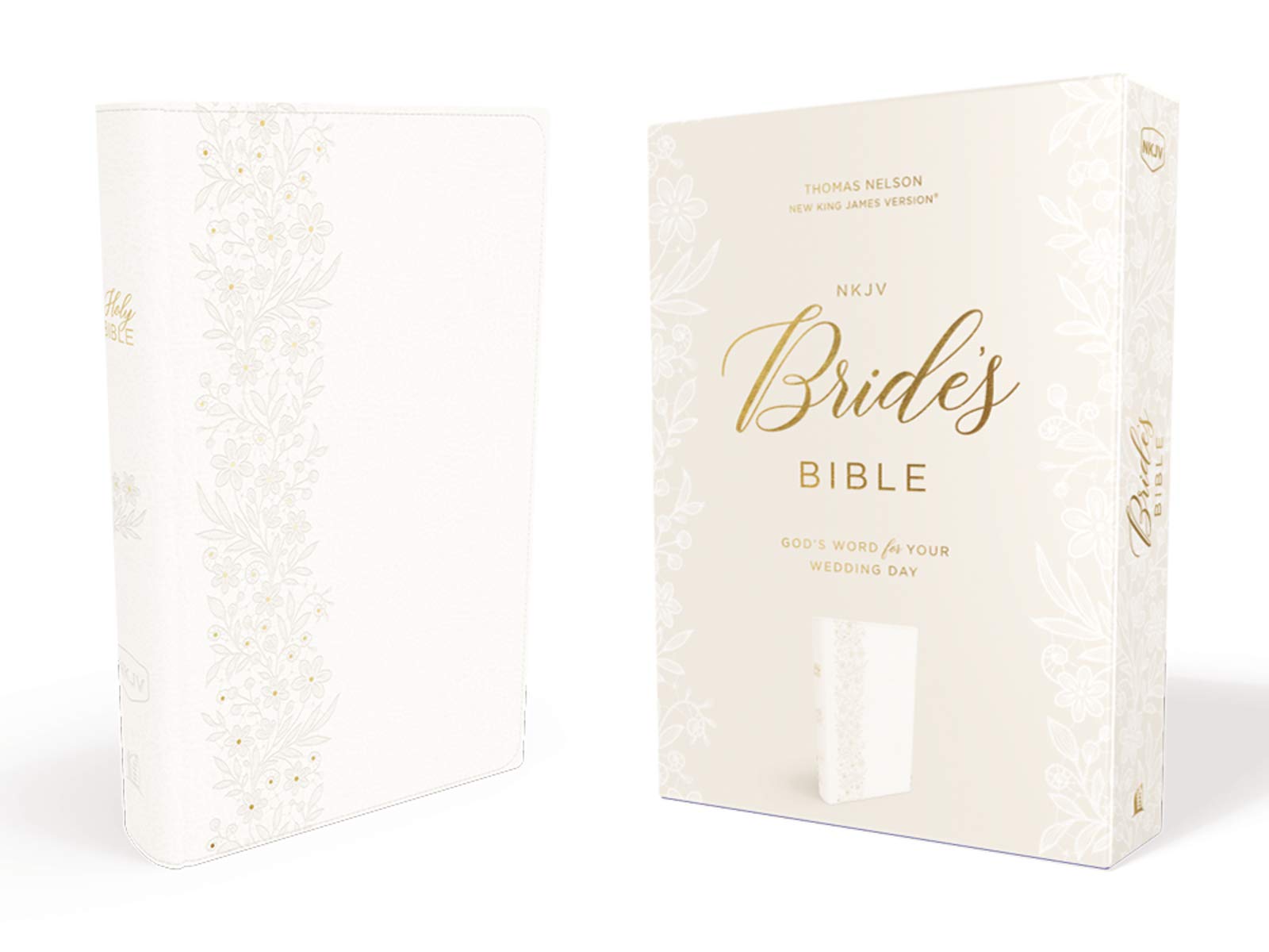 NKJV Bride's Bible - Leathersoft White Cover with Red Letter Comfort Print - Holy Bible New King James Version - Perfect for Weddings, Bridal Showers & Christian Gift Giving