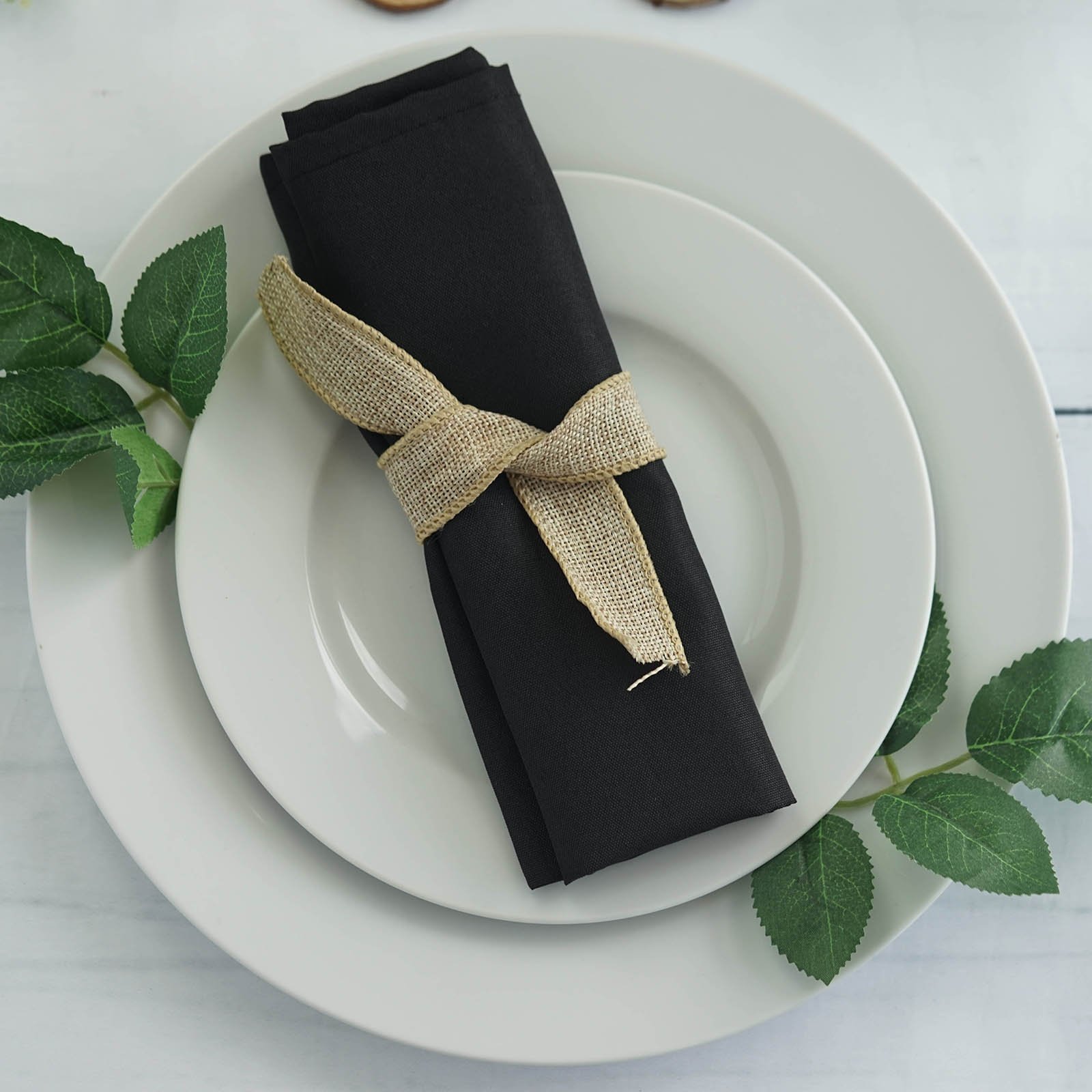 BalsaCircle 100 Pack 17-Inch Black Polyester Table Napkins - Reusable & Washable Cloth Dinner Napkins for Wedding, Party, Restaurant & Home Dining Tableware Supplies - Perfect for Formal Events, Holiday Meals & Everyday Use