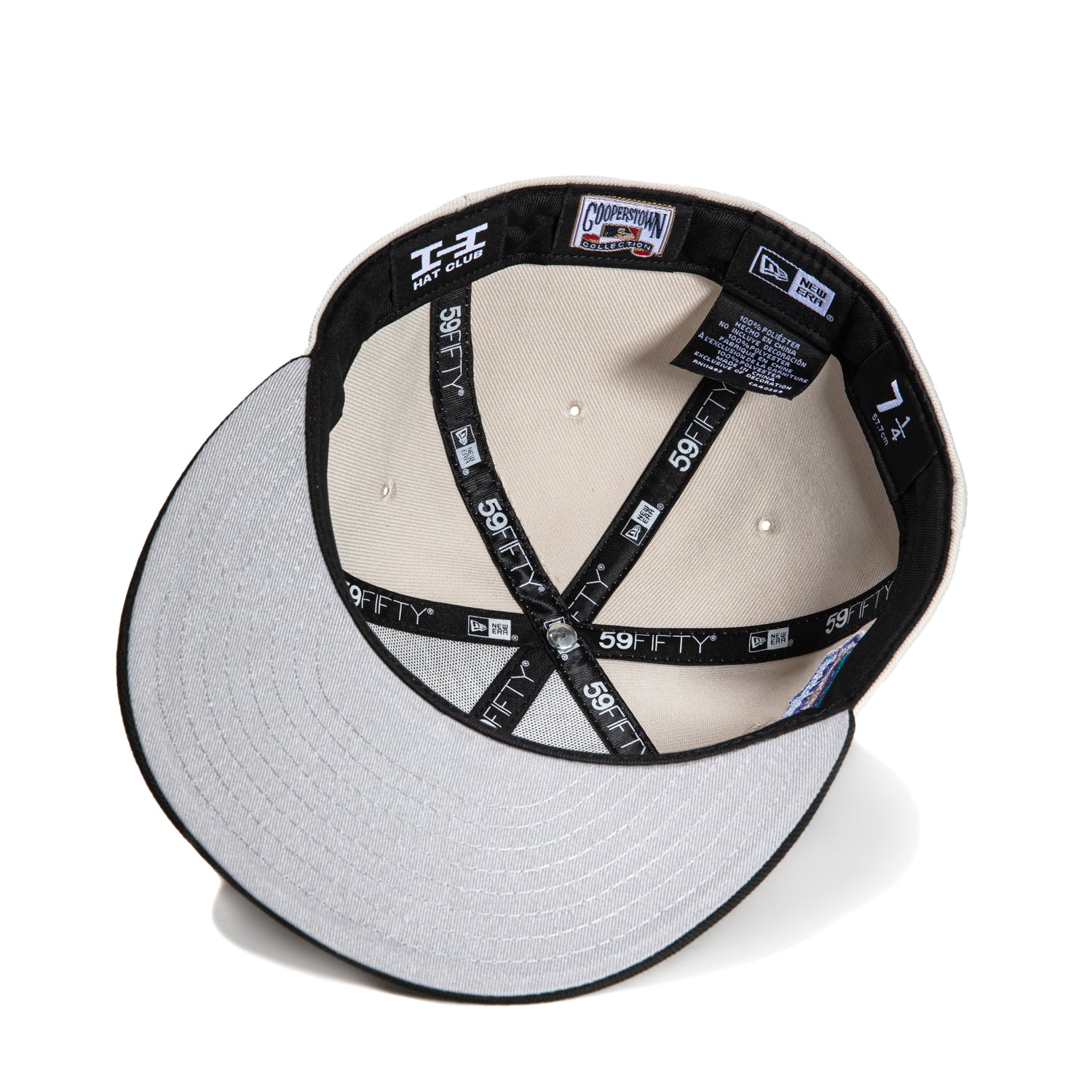 New Era 59Fifty Flawless Script Arizona Diamondbacks Inaugural Patch Hat - Stone & Black | Official MLB Baseball Cap for Fans, Games & Streetwear Fashion