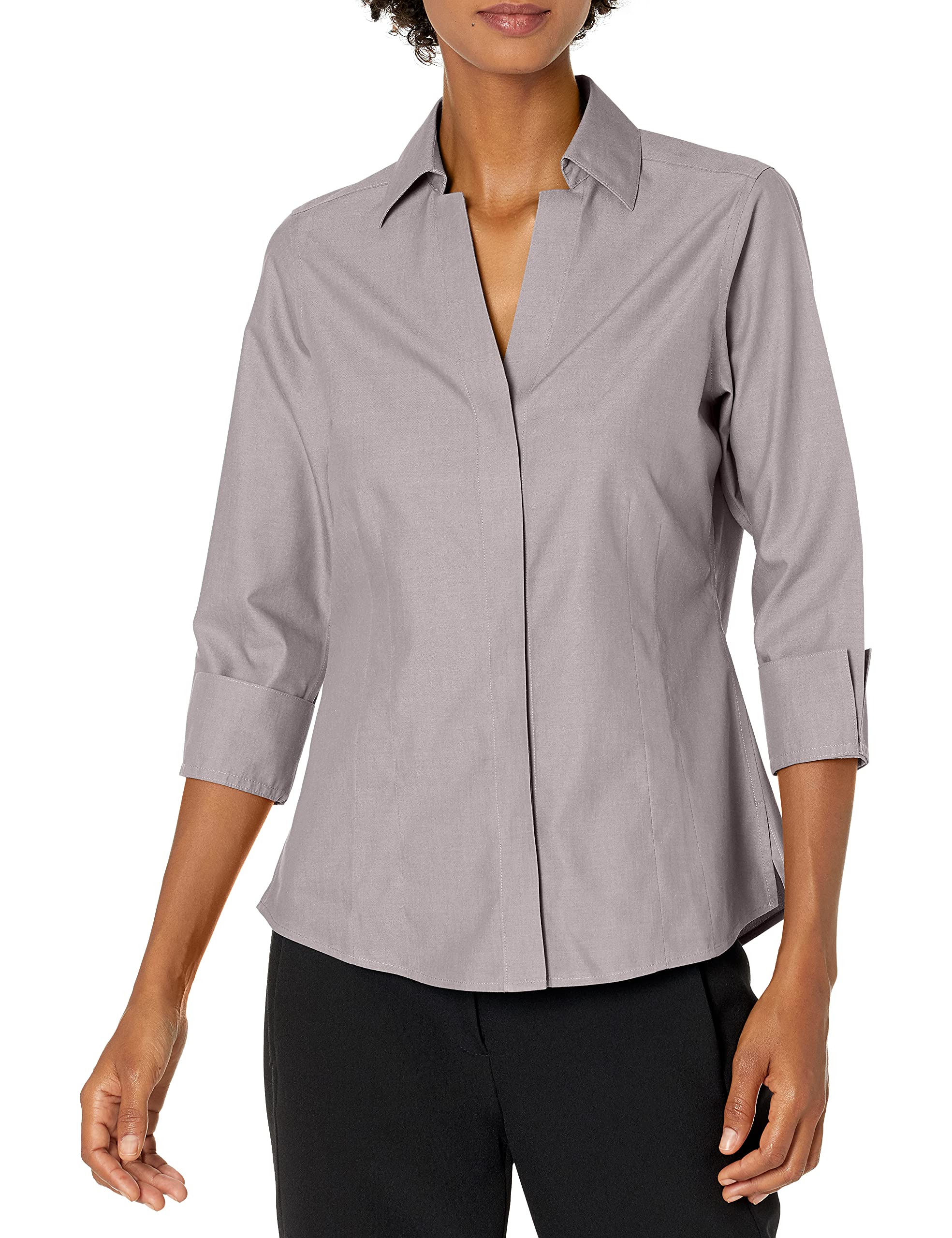 Foxcroft Women's Taylor Essential Non-Iron Blouse - Wrinkle-Free Button Down Shirt for Office & Business Casual Wear