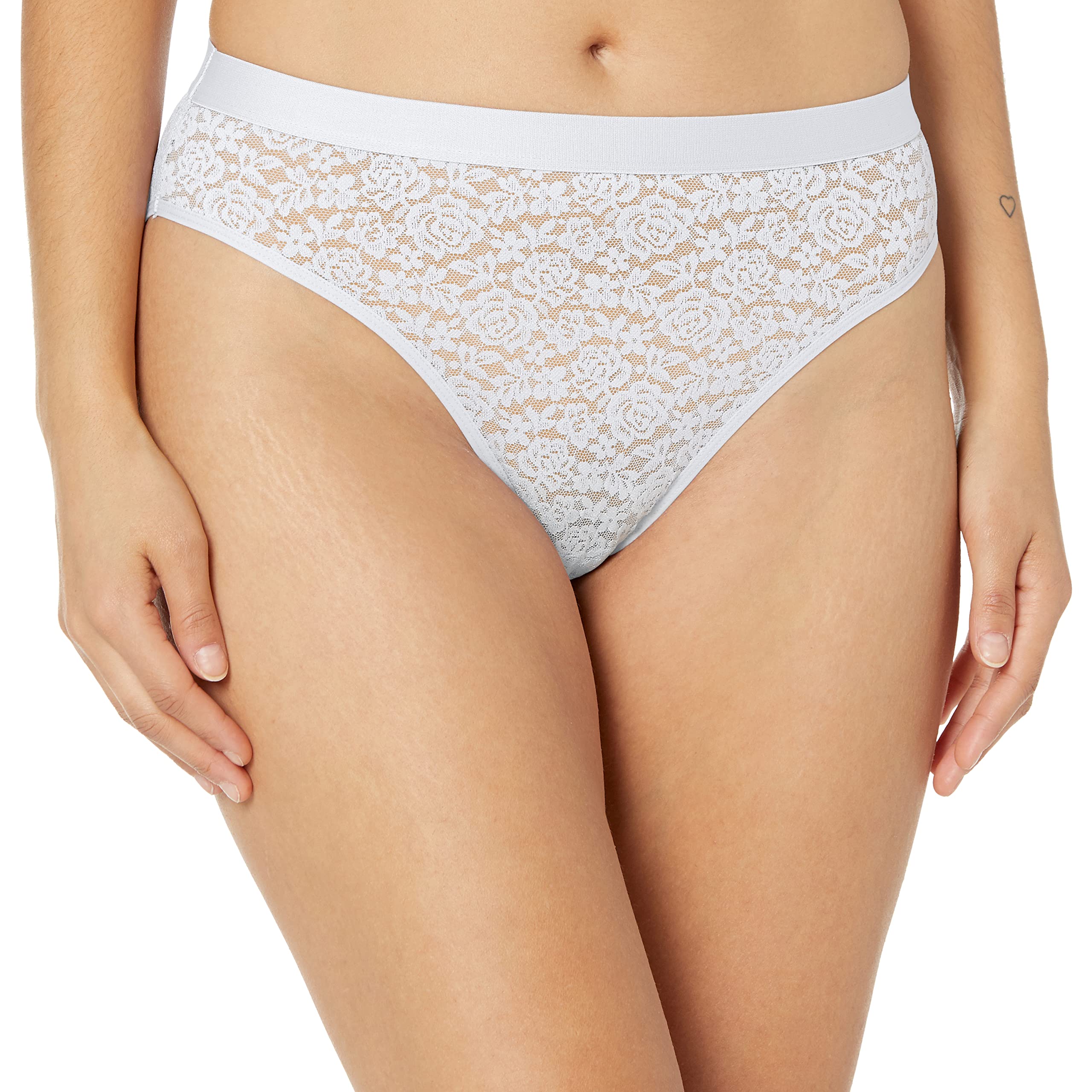 Maidenform Pure Comfort Women's Lace Trim Panties - Stretch Lace High-Leg Underwear for Everyday Wear (Assorted Colors) | Perfect for Work, Date Night & Special Occasions