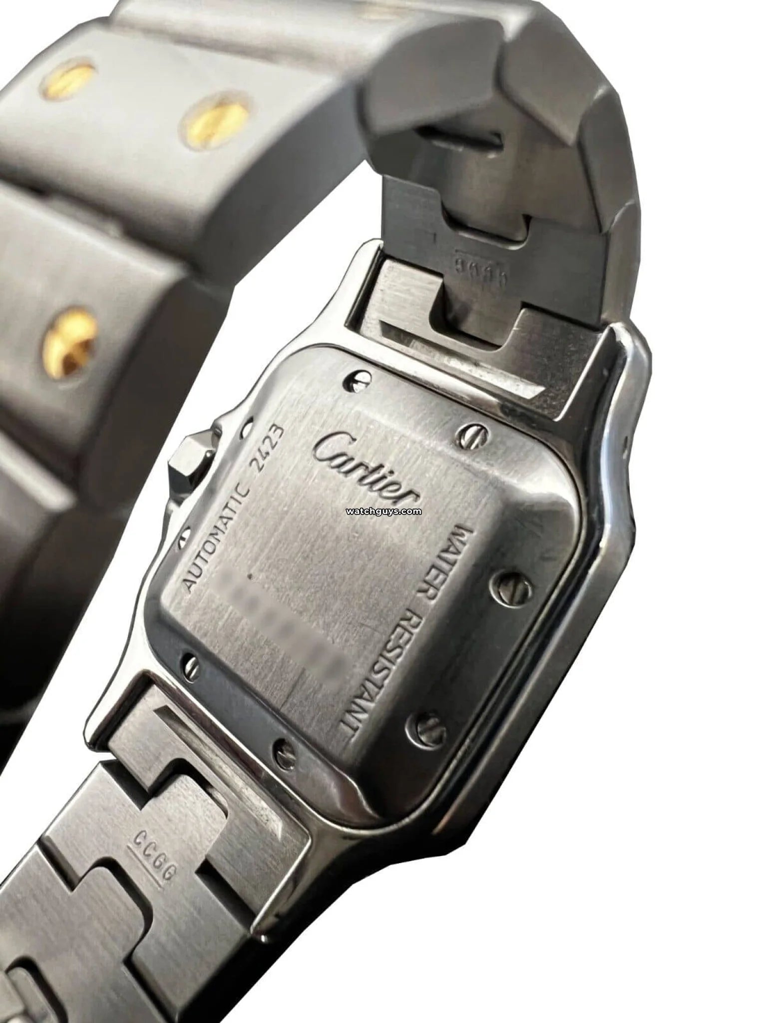 Cartier Santos Galbee 2423 Men's Watch - Stainless Steel & 18K Yellow Gold Luxury Timepiece for Business & Formal Occasions
