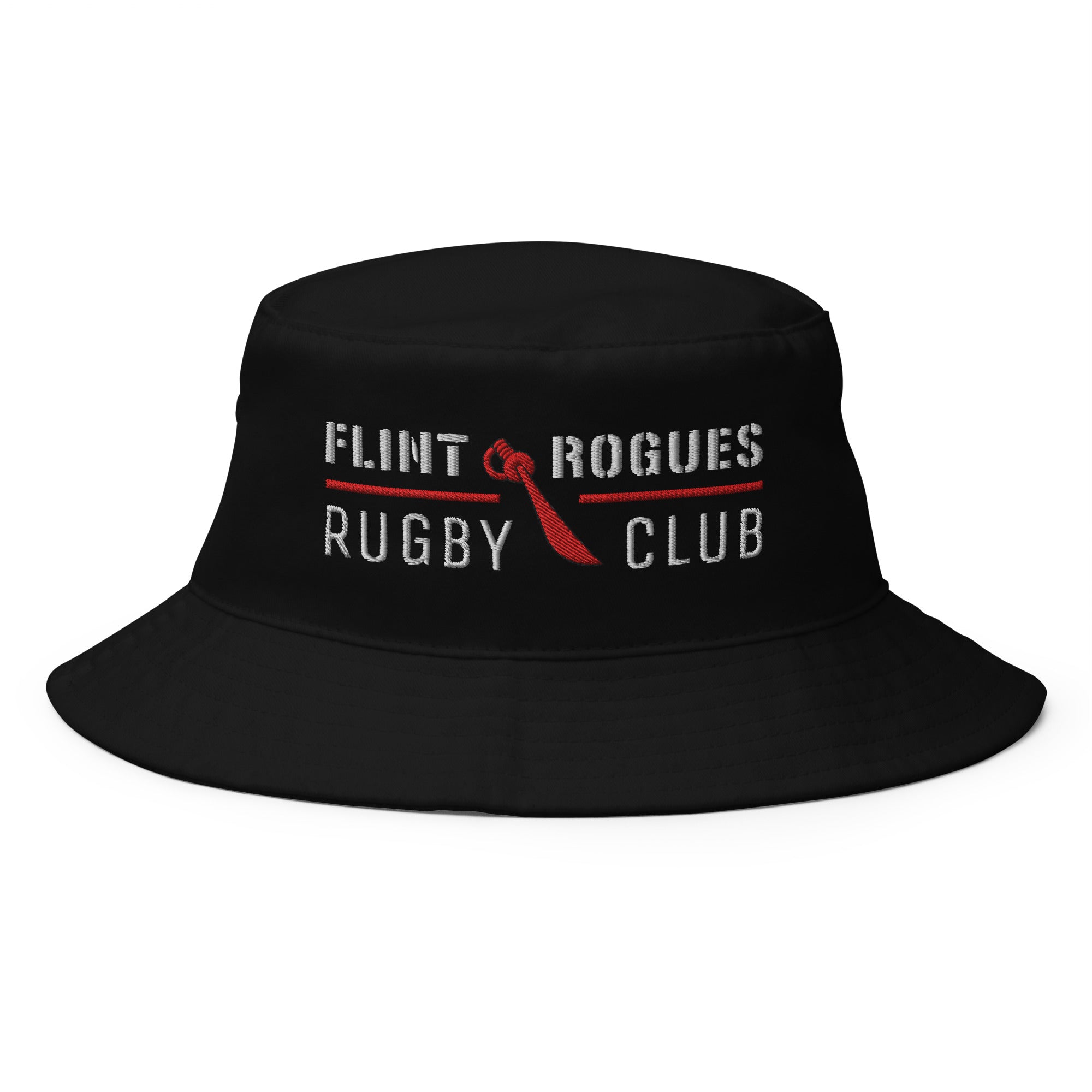 Flint Rogues RFC Bucket Hat for Men & Women - Adjustable Cotton Sun Hat for Outdoor, Fishing, Hiking & Beach - Trendy Unisex Summer Cap with UPF Protection