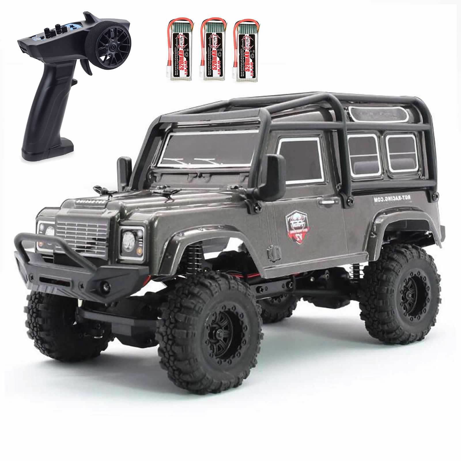 1/24 Scale HSP RGT 136240 V2 RC Crawler Car - 4WD Off-Road Remote Control Vehicle with 15km/h Speed & 3 Batteries Included - Perfect for Boys Gifts, Backyard Crawling and Indoor Racing