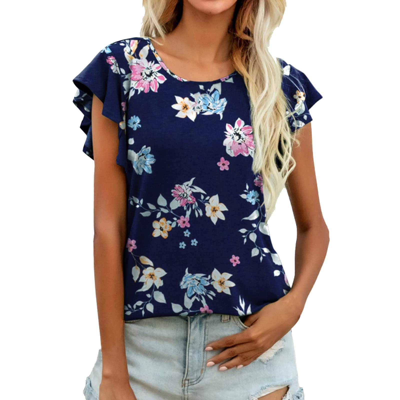 Women's Summer Tops 2023 - Cute Sunflower Printed Sleeveless T-Shirt | Loose Fit Casual Tank Top for Workout & Beach | Breathable Comfortable Tunic for Outdoor Activities & Vacation