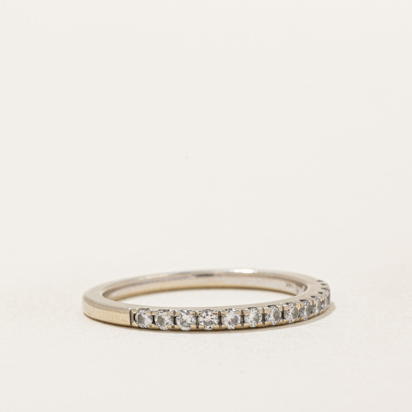 0.22ctw Semi Eternity Diamond Ring - Size 6.75 | Elegant Wedding Band, Anniversary Gift for Her | Perfect for Engagement, Proposal & Special Occasions