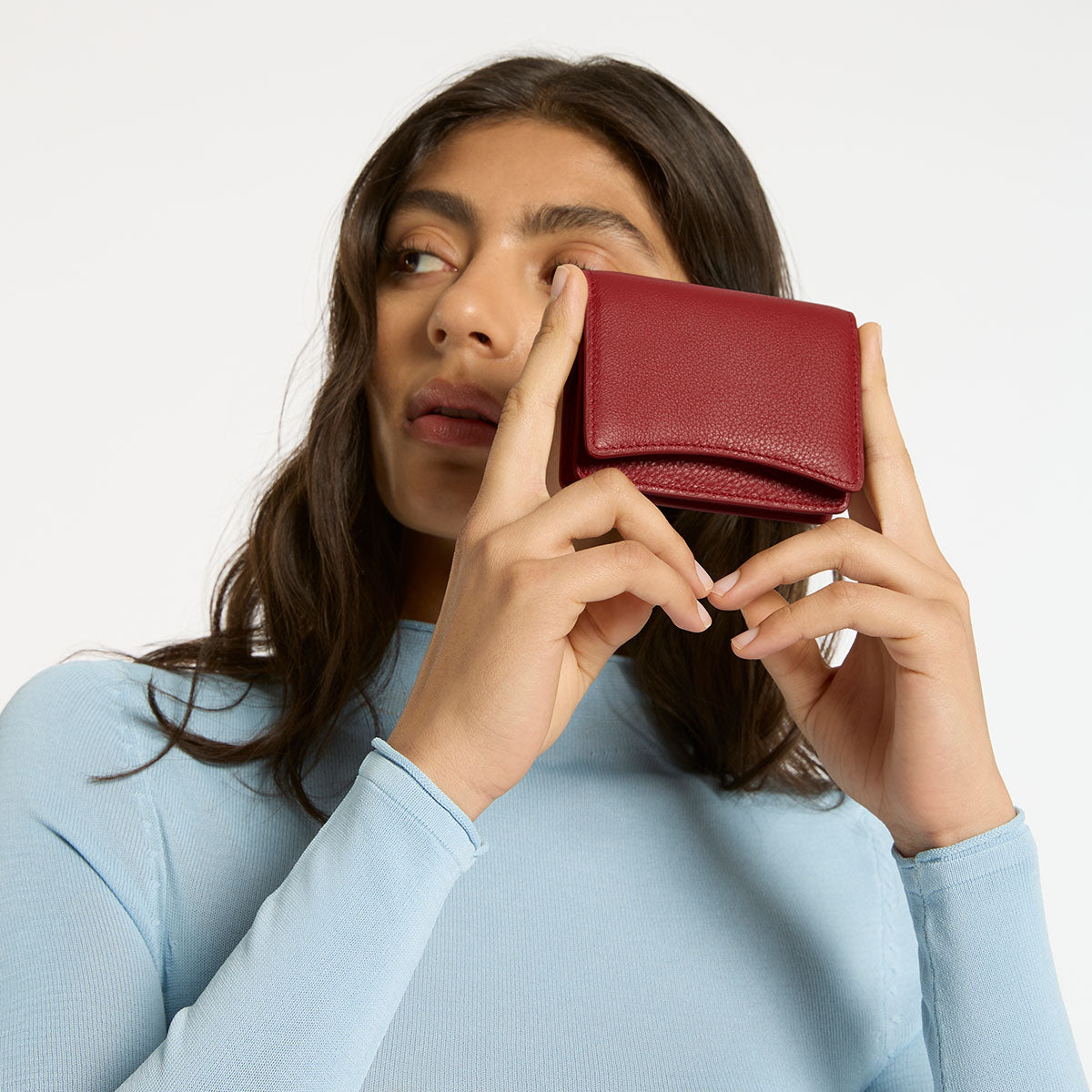 Lumen Wallet Rouge - Slim RFID Blocking Leather Wallet for Men & Women | Secure Credit Card Holder with Multiple Pockets | Perfect for Travel, Business & Everyday Use