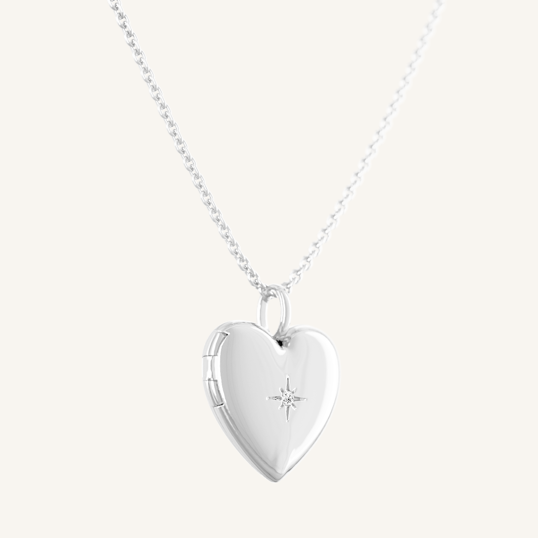 Behold Heart Photo Locket Necklace - Personalized Engraved Silver Pendant for Loved Ones | Perfect Gift for Valentine's Day, Anniversary & Mother's Day