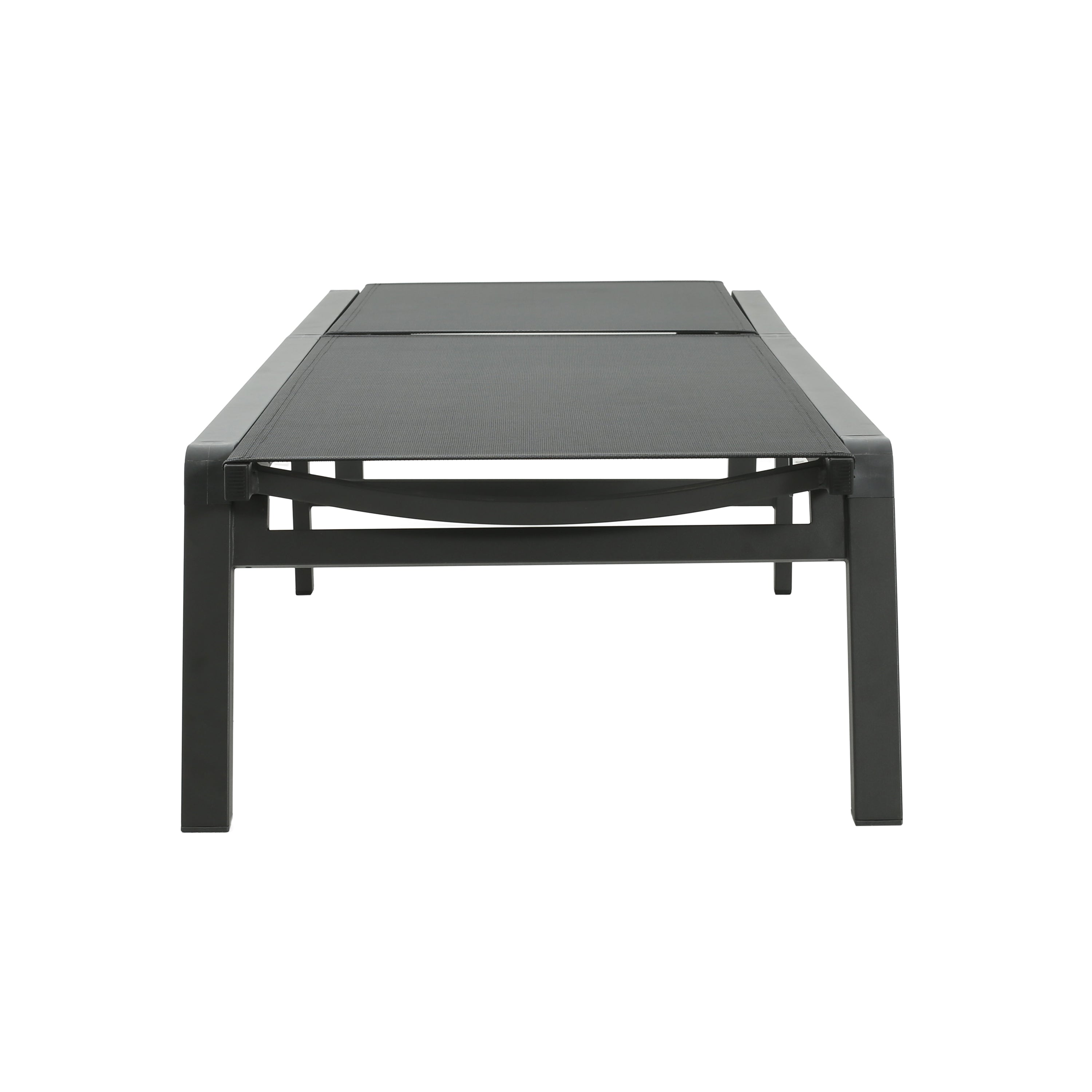 Cape Coral KD Chaise Lounge Set of 2 - Black Modern Patio Furniture for Outdoor Relaxation | Perfect for Poolside, Backyard, and Garden Lounging