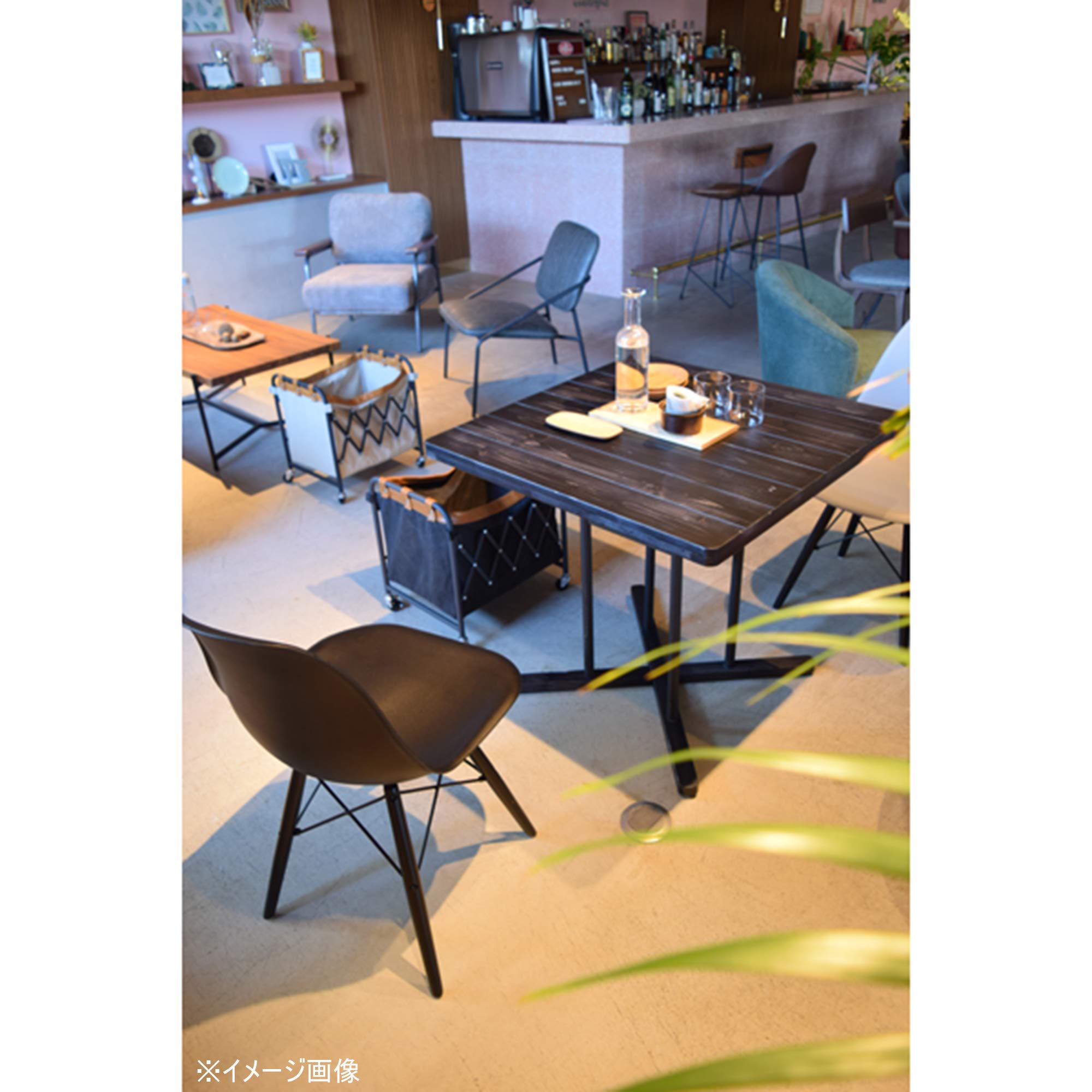 Higashiya AZUMAYA END-226BK Modern Square Cafe Table - 29.5