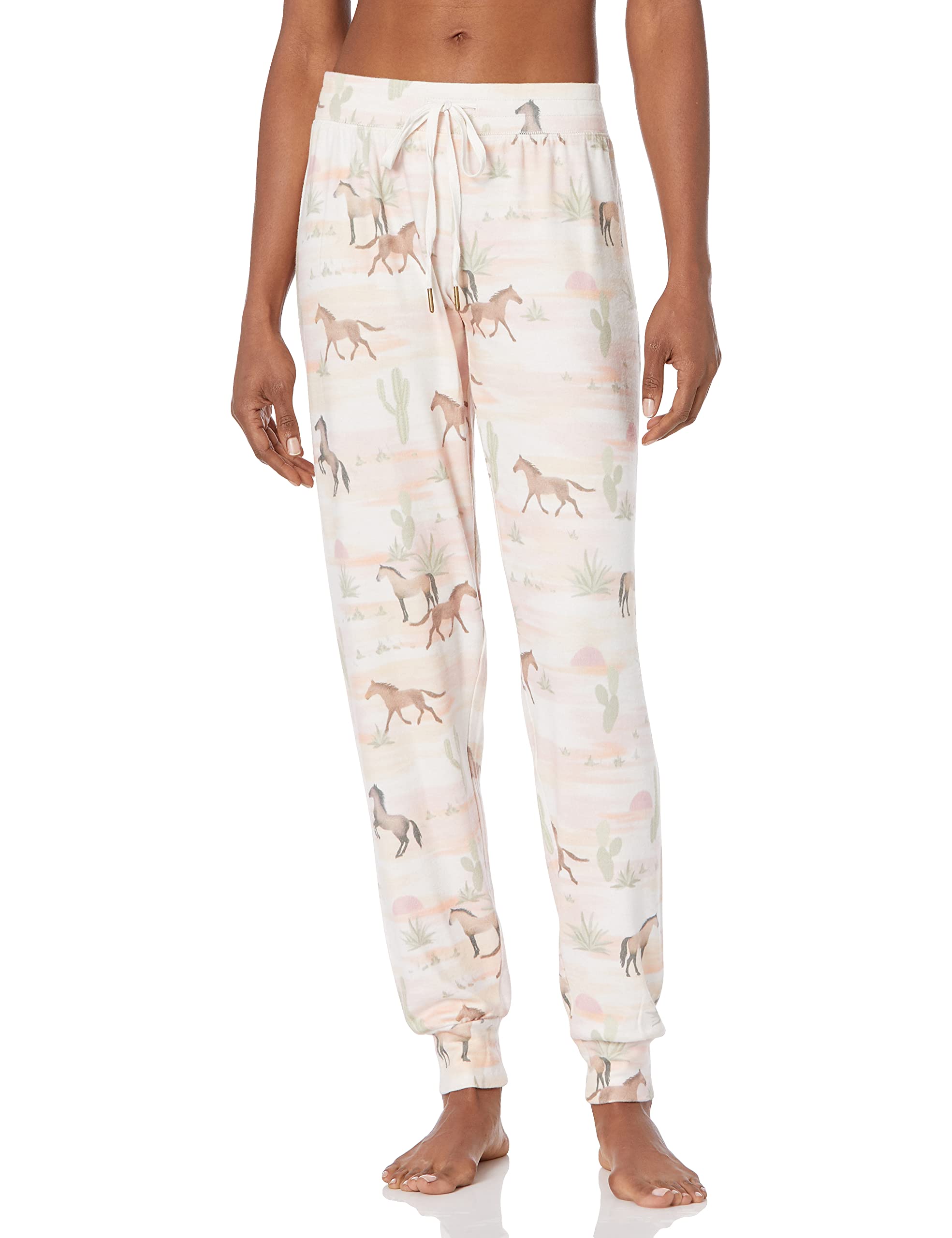 PJ Salvage Women's Loungewear Sunset Rider Banded Pant - Soft Comfortable Yoga Pants for Relaxing at Home, Lounge Wear & Casual Outfits