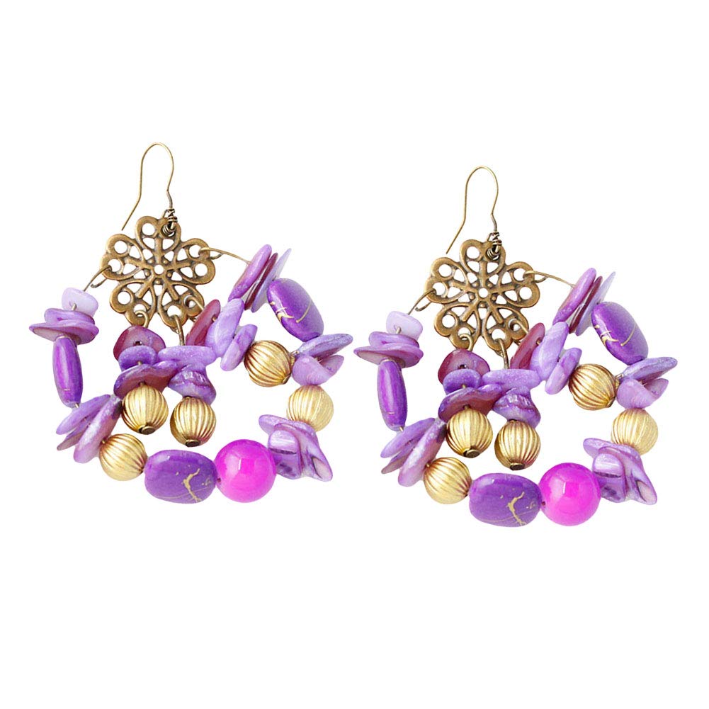 Crystal Pearl Stud Earrings Set for Women - Colorful Bohemian Beaded Hook Earrings, Elegant Jewelry Gift for Girls, Women & Men | Perfect for Banquets, Birthday Parties & Everyday Wear