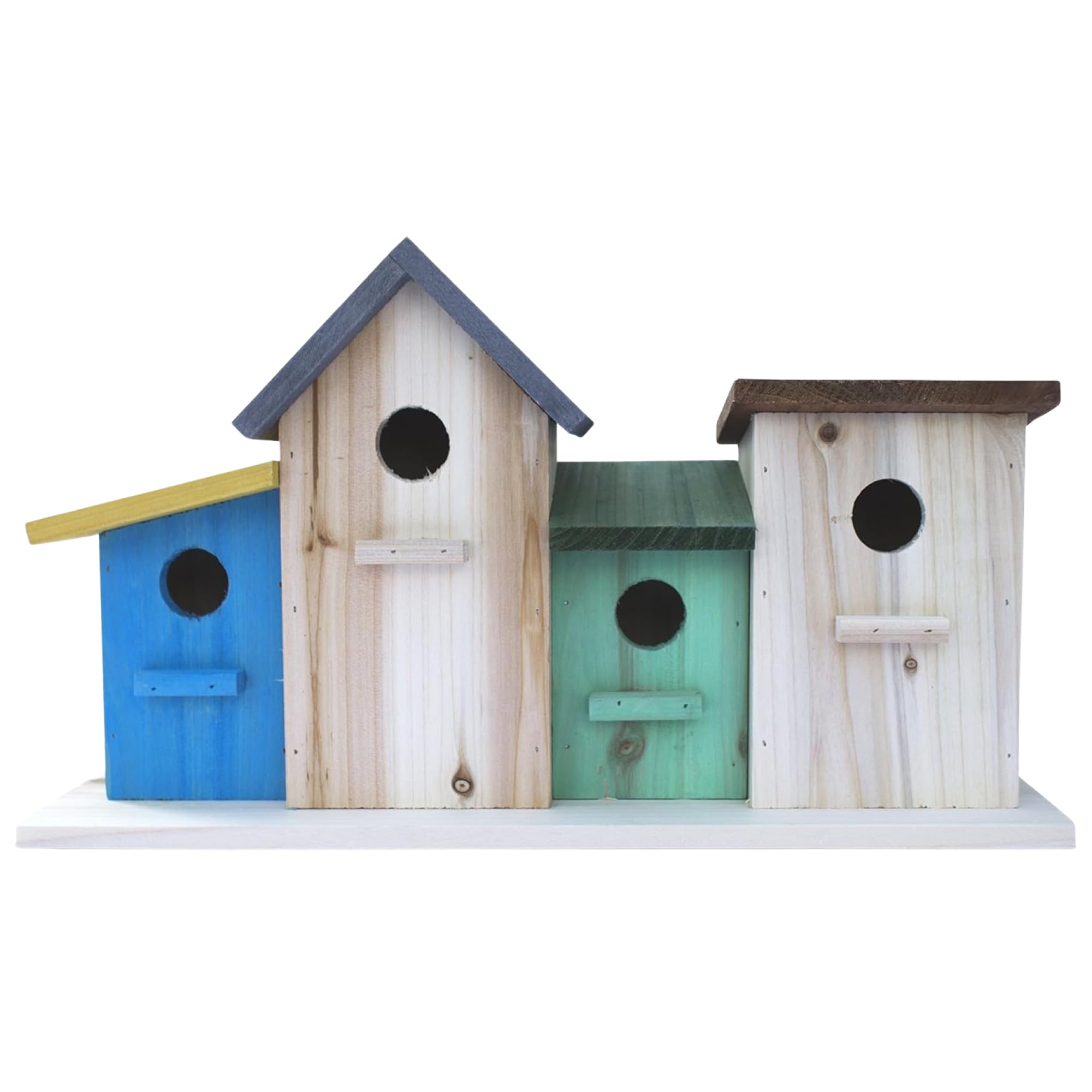23 Bees 4 Hole Weatherproof Bird House - Outdoor/Indoor Hanging Decorative Birdhouse for Bluebirds, Wrens & Chickadees - DIY Bird Feeder Kit for Kids & Adults - Perfect for Garden, Patio and Backyard Bird Watching