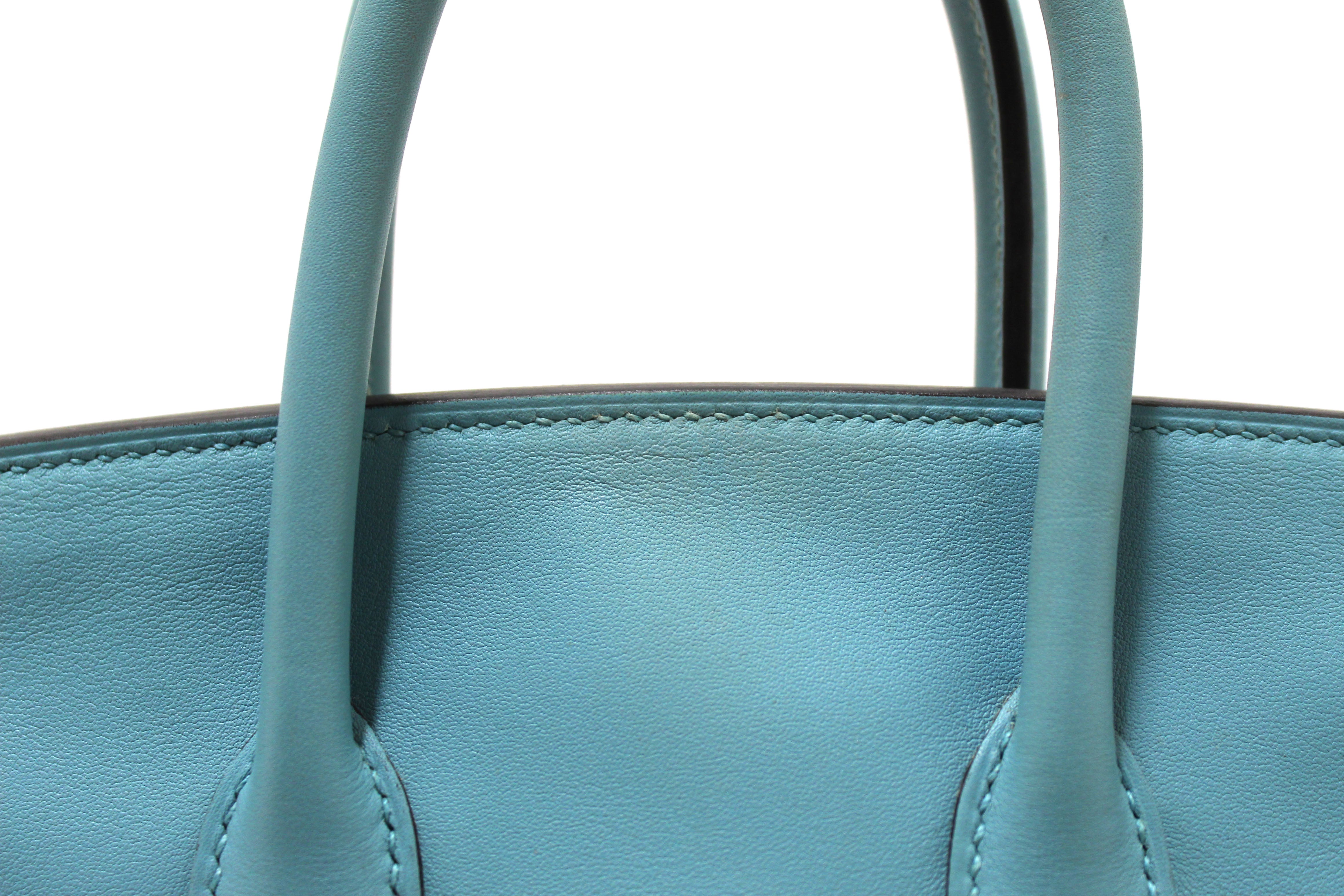 Authentic Hermes Birkin 25 Handbag in Swift Bleu Atoll Vache Leather - Luxury Designer Tote for Women, Perfect for Work, Travel & Special Occasions