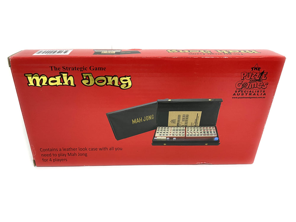 20CM Red Mahjong Travel Box - Portable Game Set for Travel, Parties & Family Game Nights