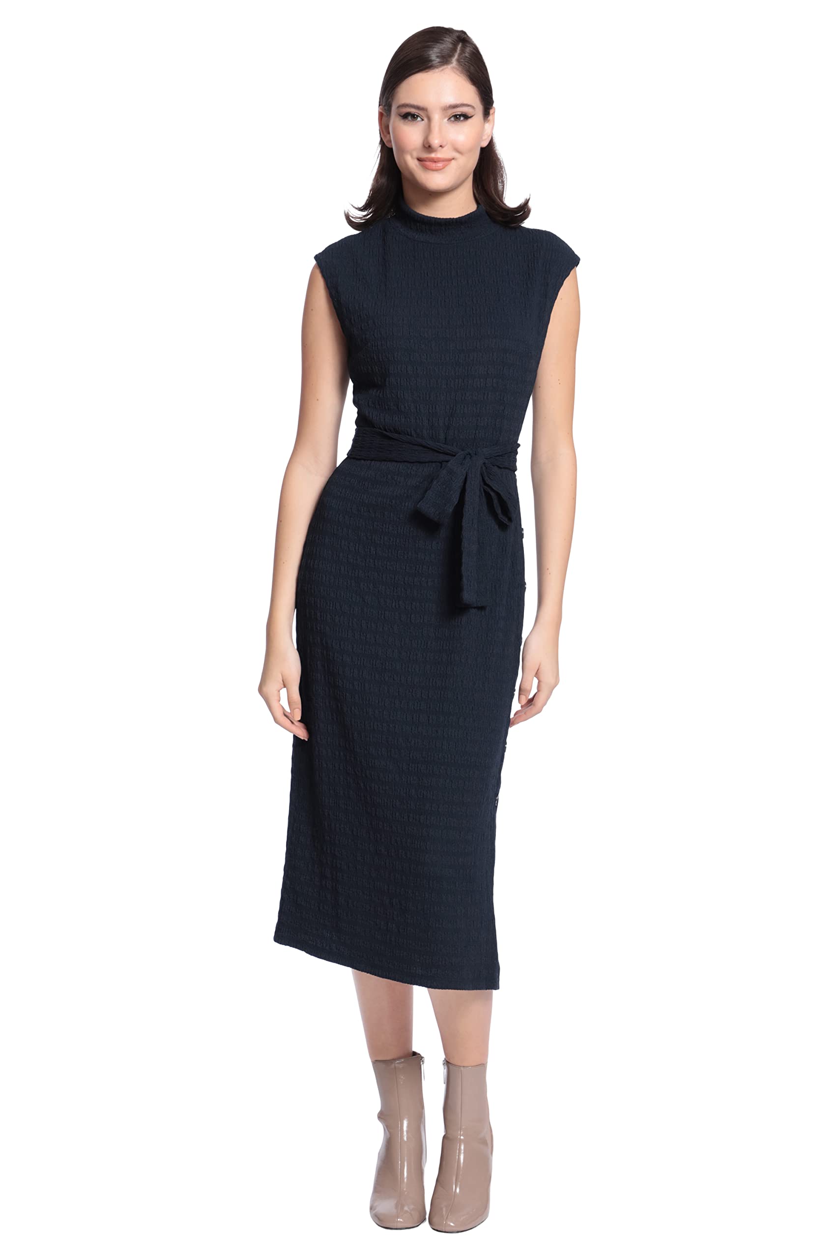 Maggy London Women's Mock Neck Midi Dress for Work & Events