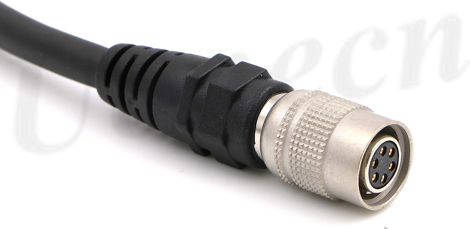 Industrial Camera Power Trigger IO Signal Cable - 6 Pin Hirose Female Plug for Basler AVT GIGE Sony CCD Cameras (1 Meter) - Perfect for Machine Vision, Automation & Factory Inspection Systems