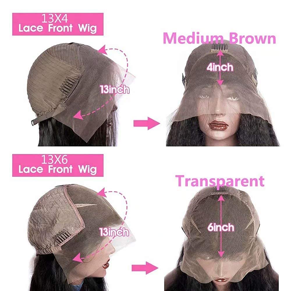 13x6 HD Transparent Lace Front Wig - 26inch Brazilian Deep Wave Human Hair Wig for Women | Pre Plucked Bleached Knots, Ombre T4/27 Color, Natural Curly Style | Perfect for Daily Wear, Cosplay & Special Occasions