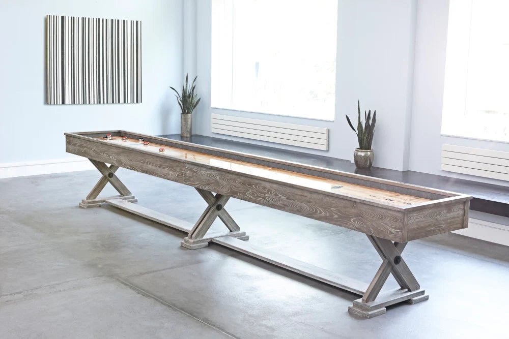 Brunswick Brixton 12-Foot Shuffleboard Table for Game Room, Bar & Home Entertainment | Premium Indoor Shuffleboard Game Set