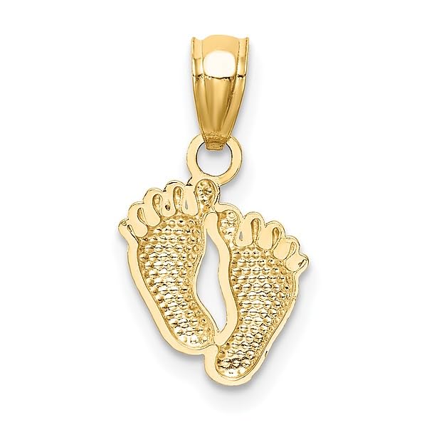 14K Solid Yellow Gold Feet Necklace - Dainty Foot Charm Pendant for Women | Perfect Gift for Dancers, Yoga Lovers & Fashion Jewelry Enthusiasts
