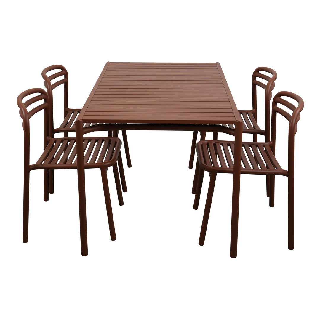 Bliss Rectangular Dining Table Set with 4 Side Chairs - Modern Kitchen & Dining Room Furniture for Family Gatherings & Dinner Parties