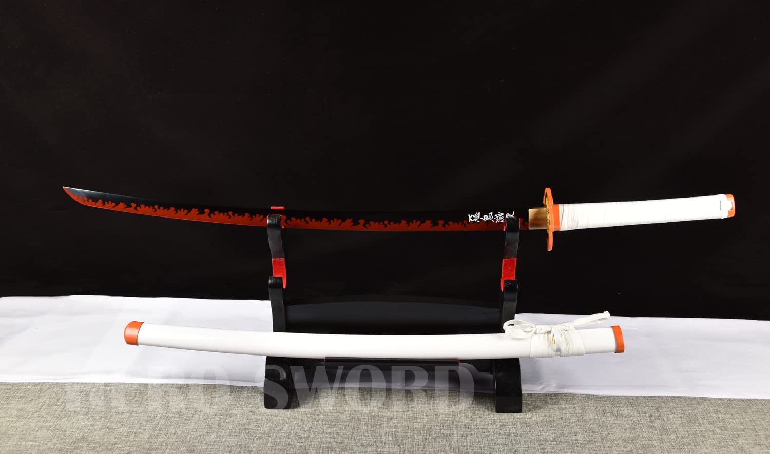 Handmade Demon Slayer Katana - 1060 Carbon Steel Full Tang Samurai Sword with Real Sharp Blade | Japanese Anime Cosplay Weapon | Perfect for Collectors, Martial Arts & Anime Enthusiasts