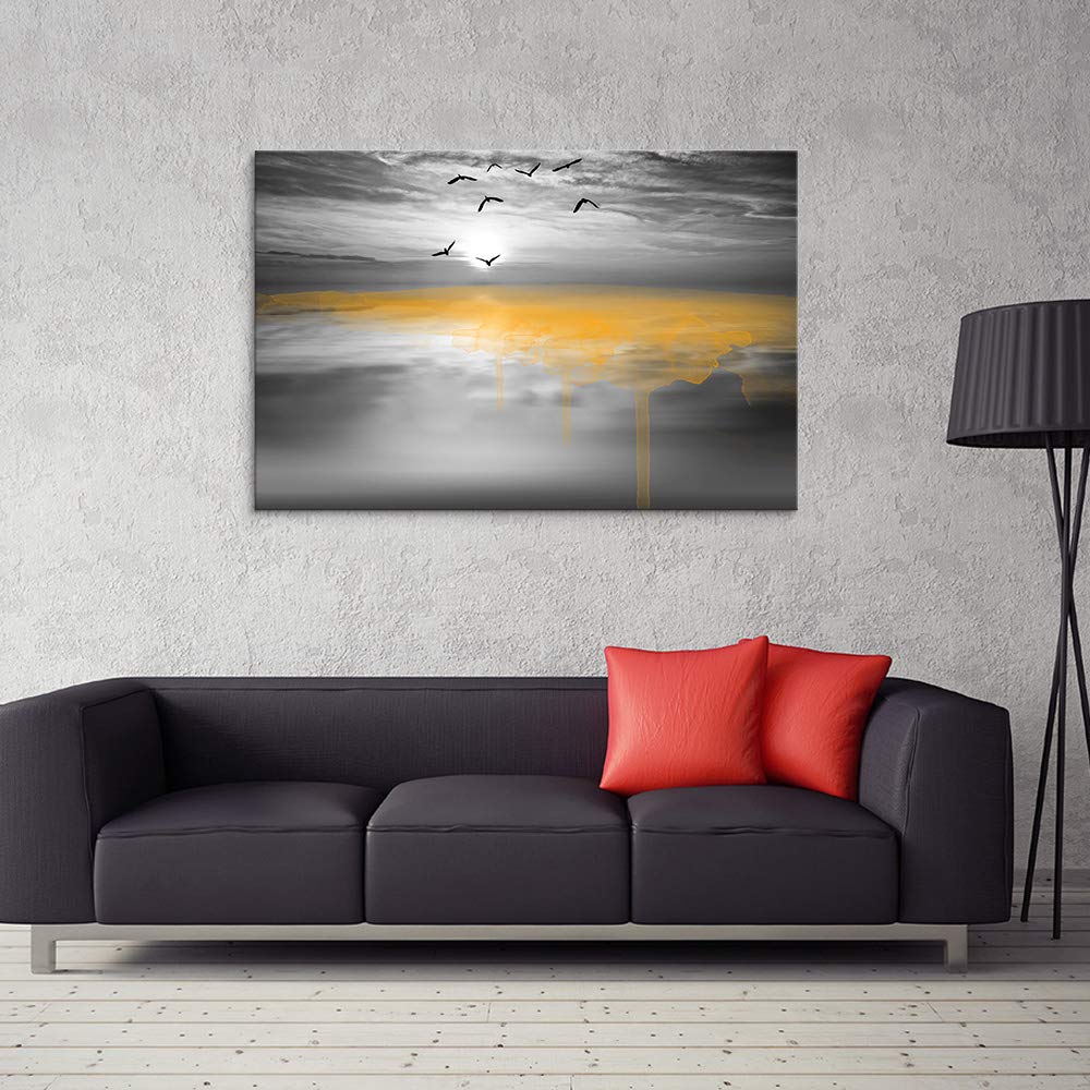 Black and White Scenery Canvas Wall Art - 32x48 Inches Framed Canvas Prints for Home Decor, Bedroom & Living Room Wall Decor | Perfect for Modern Interior Design & Office Spaces