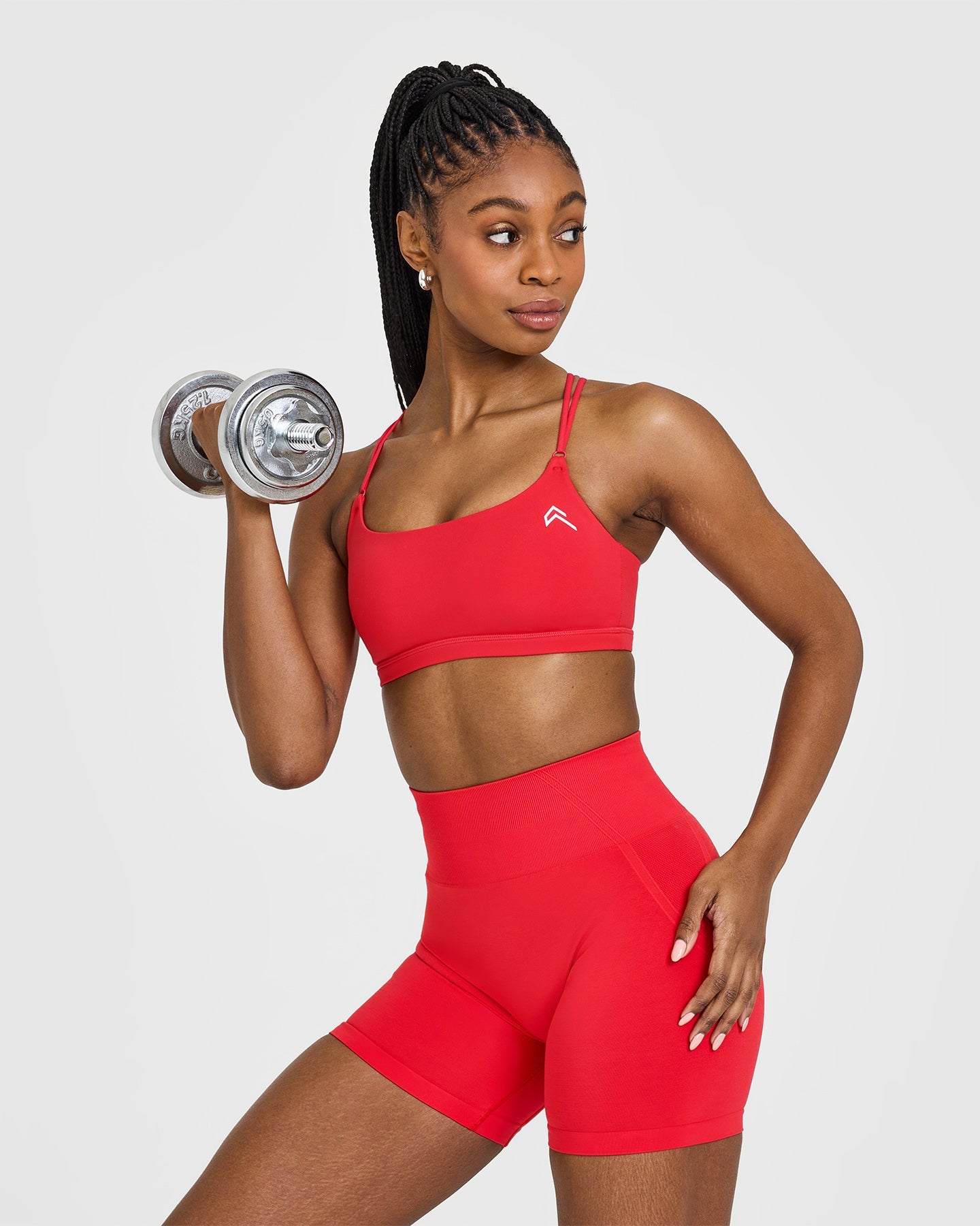 Everyday Crossover Bralette - Comfortable Muscle Support Sports Bra in Vibrant Red | Perfect for Yoga, Gym Workouts & Active Lifestyles