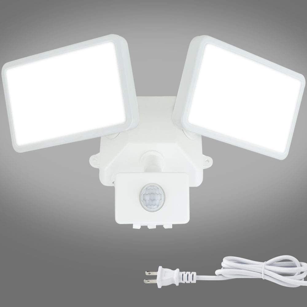 Depuley 20W LED PIR Motion Sensor Security Light - IP65 Waterproof, 1600LM Daylight White Outdoor Flood Light for Yard, Garage, Porch & Parking Lot | Ideal for Home Security, Driveway Lighting & Nighttime Safety