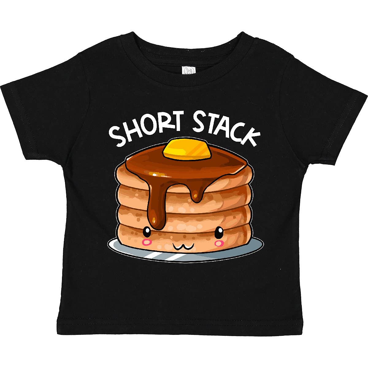 Inktastic Short Stack Cute Pancake Breakfast Toddler T-Shirt - Adorable Kids Graphic Tee for Breakfast Lovers & Family Fun