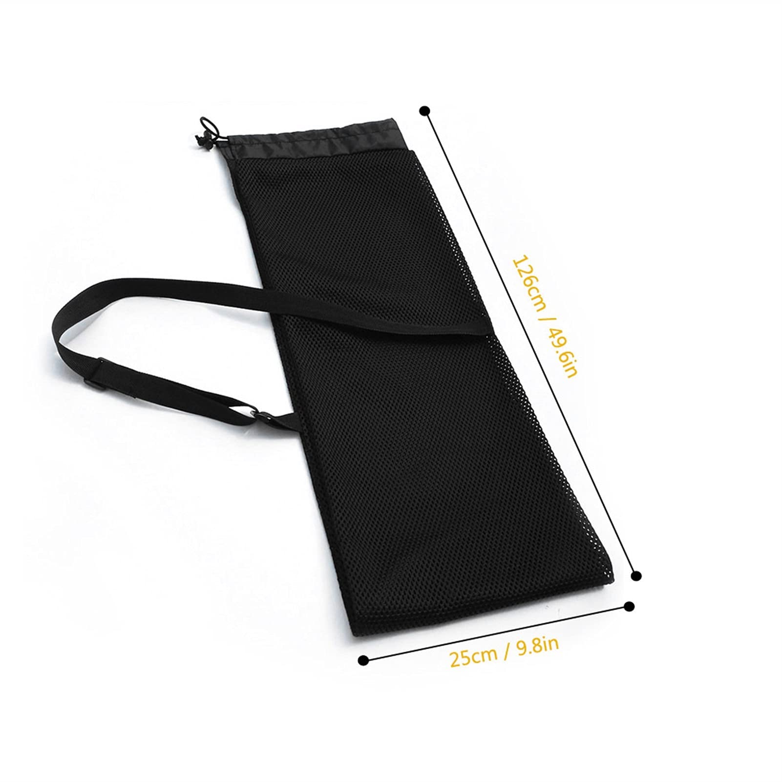 **Premium Mesh Kayak & SUP Paddle Bag with Sling Handle - Durable Split Shaft Canoe Paddle Cover for Storage & Travel (Black) - Ideal for Kayaking, Canoeing & Stand-Up Paddleboarding**