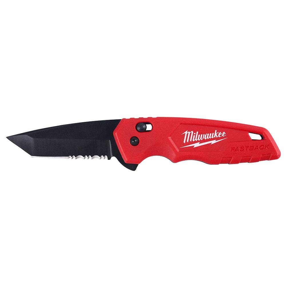 Milwaukee 48-22-1530 FASTBACK Spring Assisted Folding Utility Knife - Heavy Duty EDC Pocket Knife for Construction, Camping & Outdoor Activities