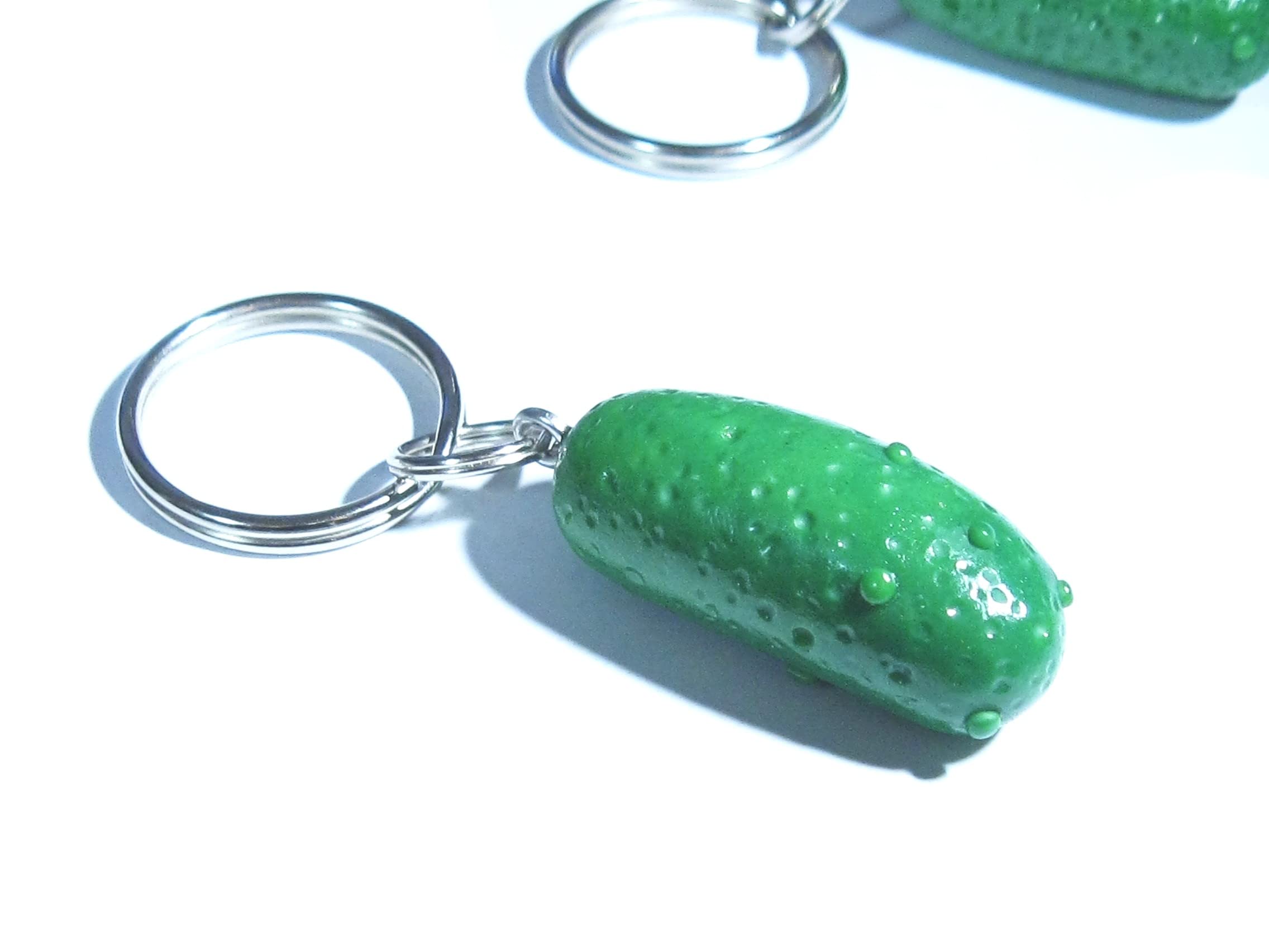 Mini Pickle Keychain - Cute Tiny Food Jewelry Accessory for Backpacks, Gifts & Kawaii Fashion