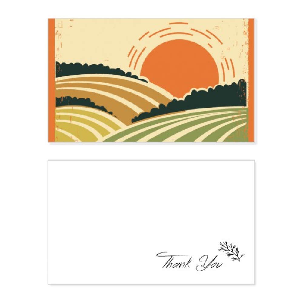 Sunshine Tree Hillside Grass Thank You Card - Birthday, Wedding, Appreciation Greeting Cards for All Occasions | Perfect for Anniversaries, Graduations & Special Events