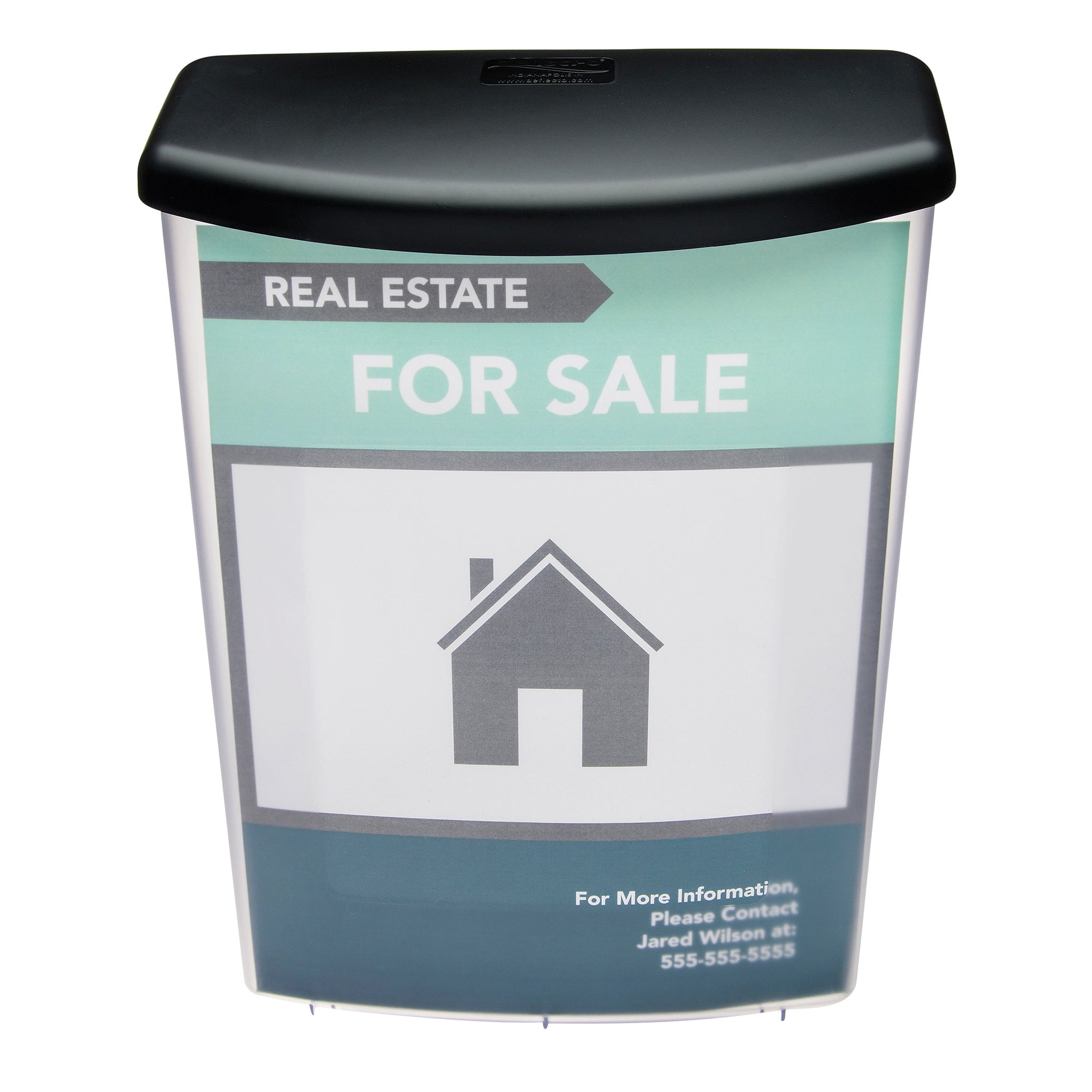Clear A4 Outdoor Brochure Holder with Black Lid & Backing - Weatherproof Display for Menus, Flyers & Signage at Restaurants, Events & Retail Stores