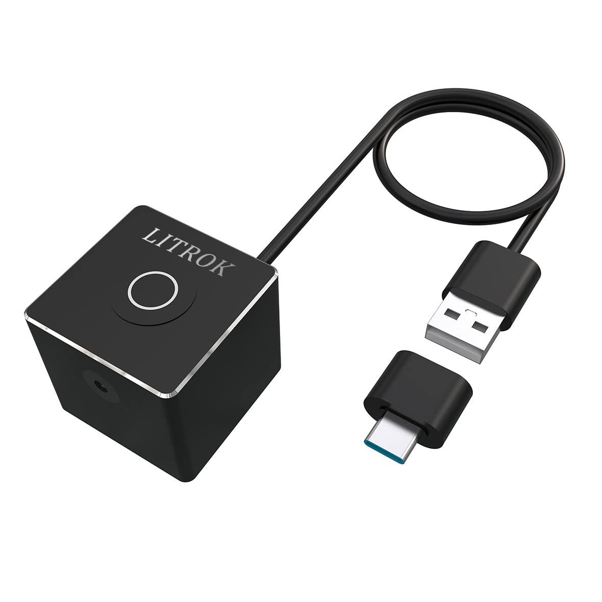 LITROK USB Undetectable Mouse Mover - Driver-Free Plug-and-Play Mouse Shaker for Computer & Laptop, 3 Modes to Simulate Mouse Movement & Prevent Sleep Mode - Ideal for Office, Gaming & Remote Work