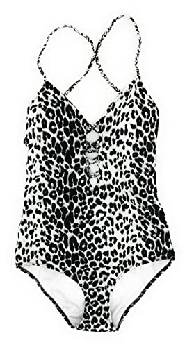White Black Cheetah Tie Criss-cross