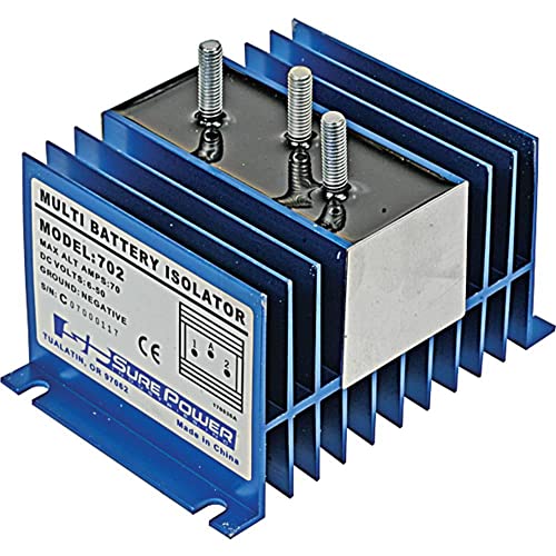 Sure Power Isolator SUR-702D-JN - 12V 200A Battery Separator for RVs, Boats & Trucks - Dual Battery Charging System for Reliable Power Management on the Road
