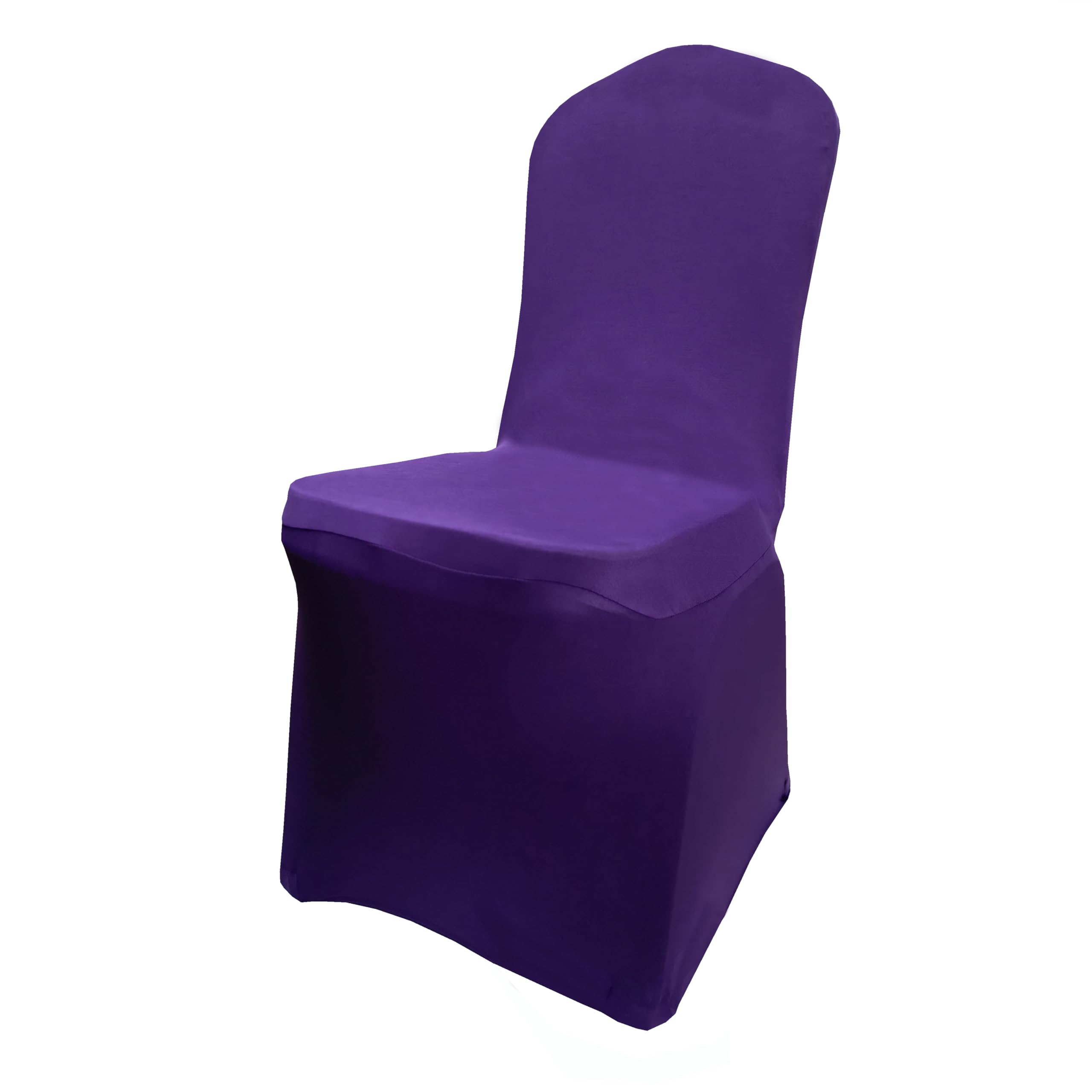 Stretch Spandex Dining Chair Covers - Elastic Slipcovers for Wedding, Banquet, Party (Purple) | Perfect for Home Decor, Event Seating & Restaurant Use
