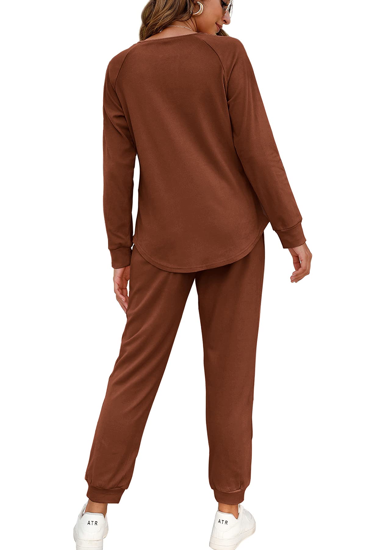 WIHOLL Women's 2-Piece Lounge Set - Button Down Sweatshirt & Sweatpants with Pockets | Cozy Outfit for Home, Travel & Casual Wear