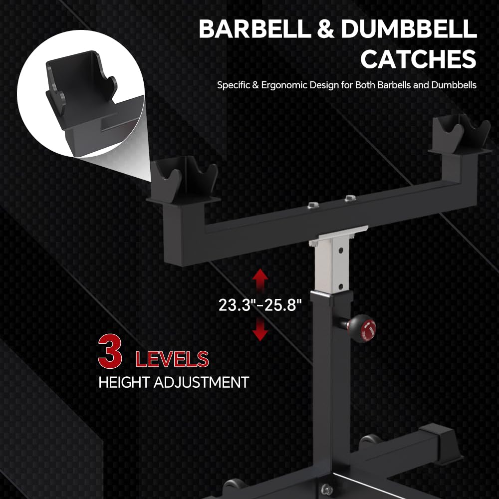 Adjustable Preacher Curl Bench for Biceps & Triceps Workout - 440LBS Capacity Strength Training Equipment with Wheels - Perfect for Home Gym & Isolated Arm Exercises (Barbell/Dumbbell)