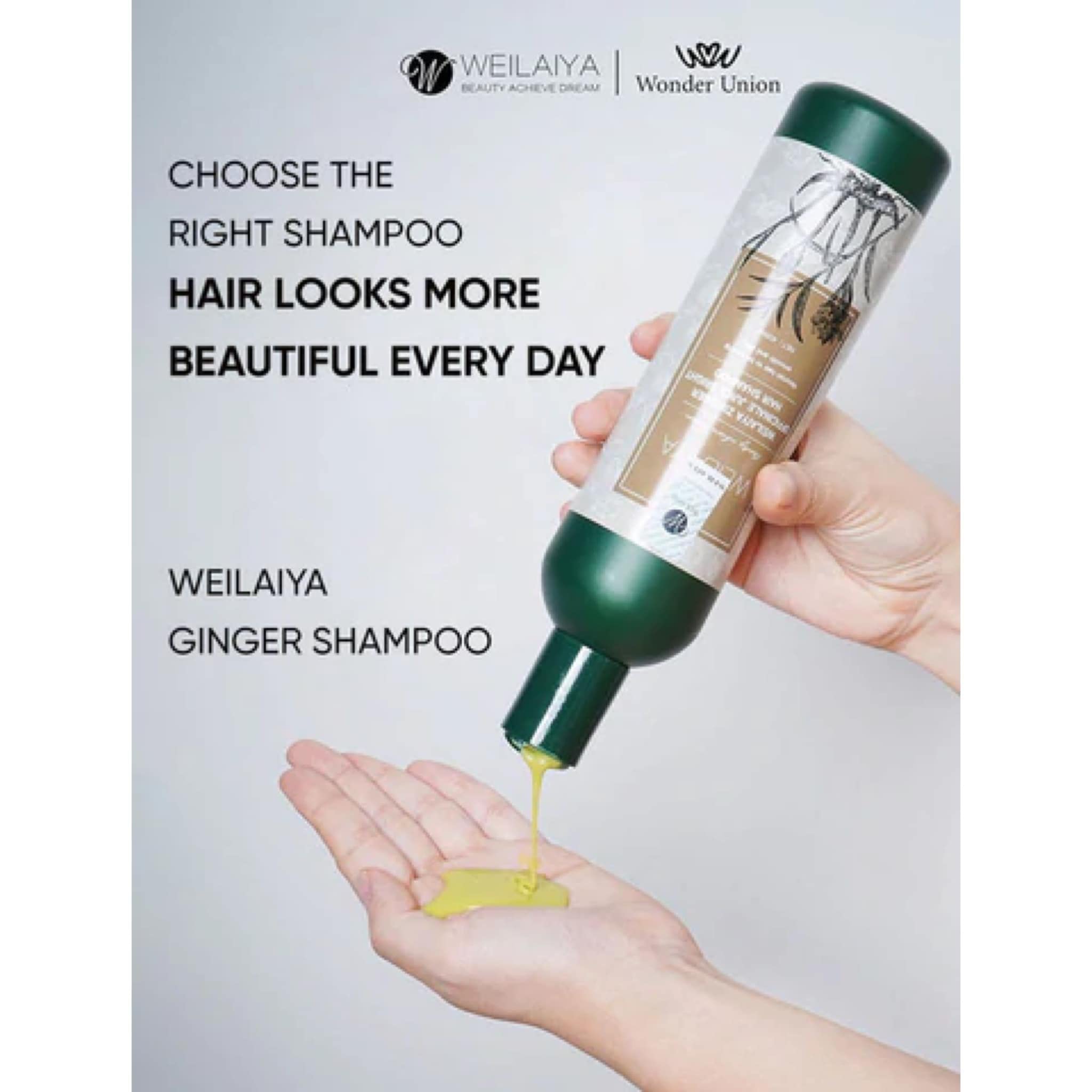 WEILAIYA Ginger Shampoo & Conditioner Set with Hair Growth Serum - For Dry & Normal Hair - Includes Hair Combs - Promotes Healthy Scalp & Stronger Hair for Daily Hair Care Routine