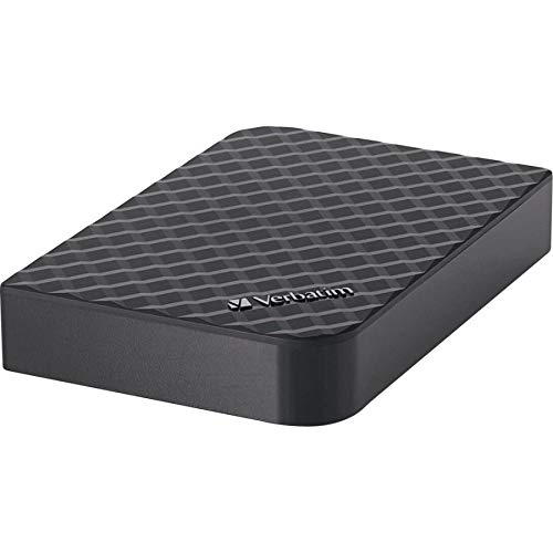 Verbatim 3TB External Hard Drive USB 3.0 - High-Speed Desktop HDD for PC, Mac, PS4, Xbox - Diamond Black (Model 97581) - Perfect for Data Backup, Gaming Storage & Media Archives