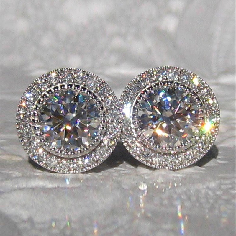 Moissanite Stud Earrings - Genuine Moissanite Diamond Earrings for Women | Perfect for Weddings, Parties & Everyday Elegance
