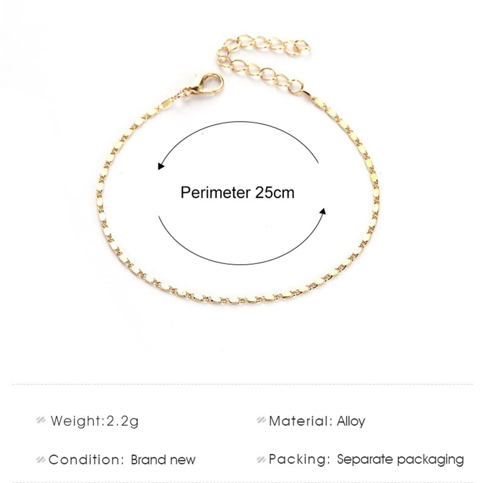Trendy Women's Metal Chain Anklet for Beach & Summer Outfits