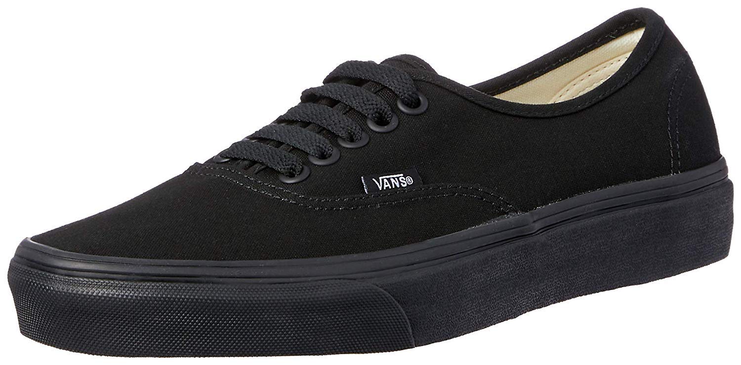 Vans U Authentic Lo Pro Shoes for Women - Black/Black, Size 11 B(M) US | Classic Skate Sneakers for Casual Wear, Street Style & Everyday Comfort