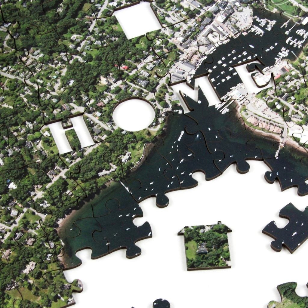 Personalized Wooden Aerial Map Jigsaw Puzzle - 300 Piece Custom Home Town Puzzle for Adults, Unique Housewarming Gift for New Homeowners, Puzzle Lovers & Map Enthusiasts - Perfect for Family Game Nights, Home Decor & Memory Keepsakes