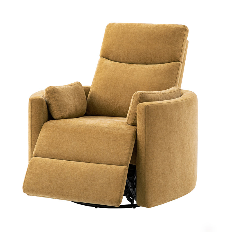 Monica Swivel Rocker Power Recliner Chair with Adjustable Headrest & Lumbar Support - Optional Removable Pillows - Perfect for Living Room, Home Theater & Relaxation