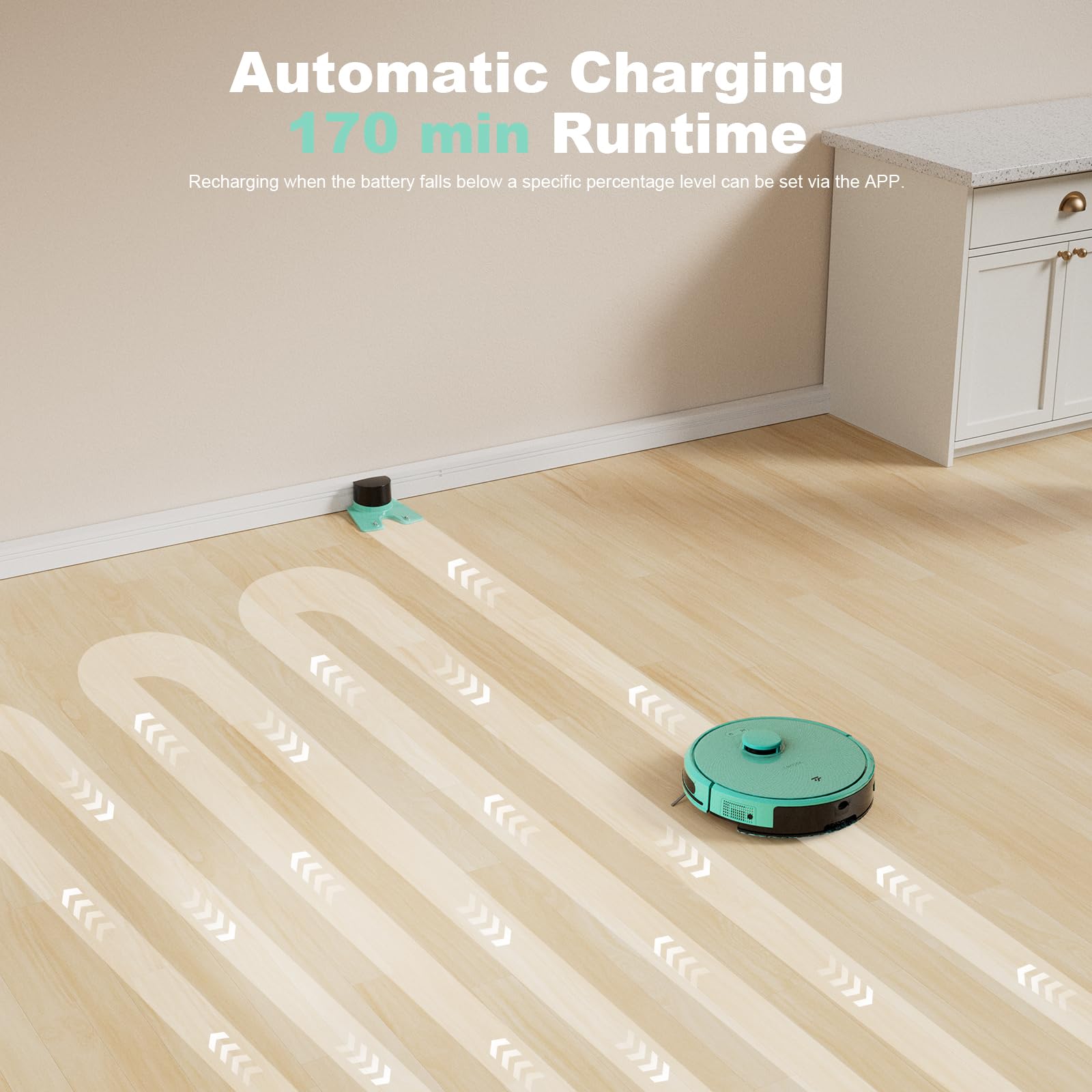 TECBOT S3 PRO Robot Vacuum and Mop Combo with LiDAR Navigation, 5200mAh Battery & 4000Pa Suction - Smart WiFi/Alexa Connected, Self-Charging Robotic Cleaner for Hard Floors, Pet Hair, Carpets - Perfect for Daily Home Cleaning & Pet Owners (Blue)