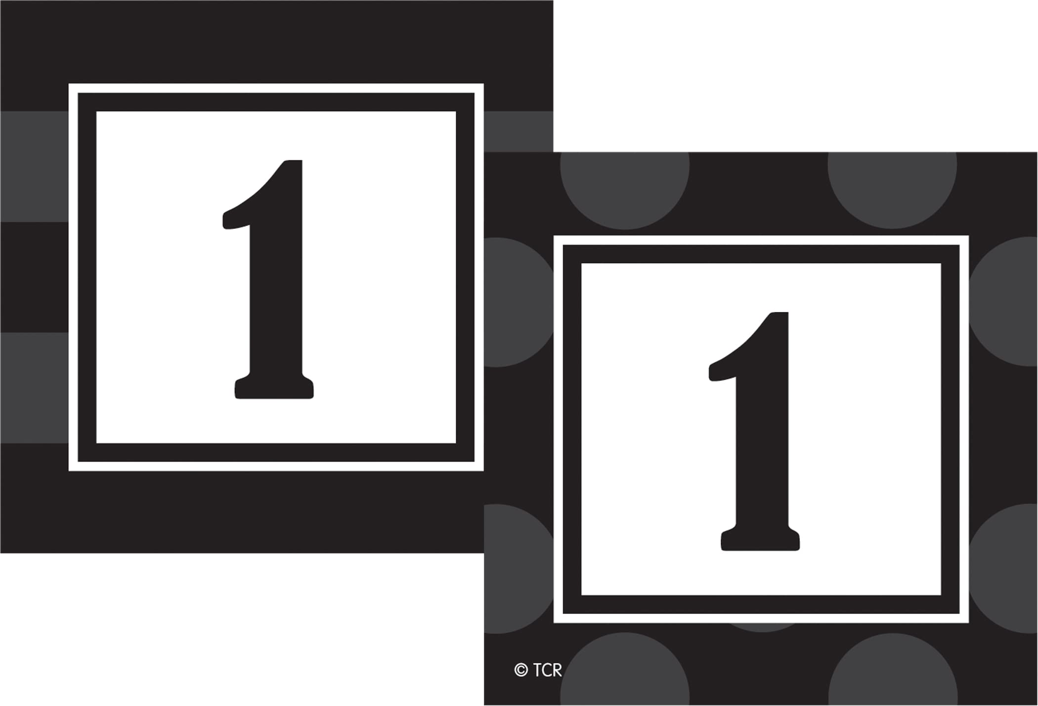 Teacher Created Resources Black Sassy Solids Double-Sided Calendar Cards - Perfect for Classroom Organization, Homeschooling & Teacher Planning